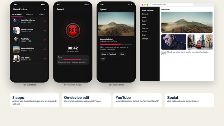 Voice Explorer Talent Showcase App