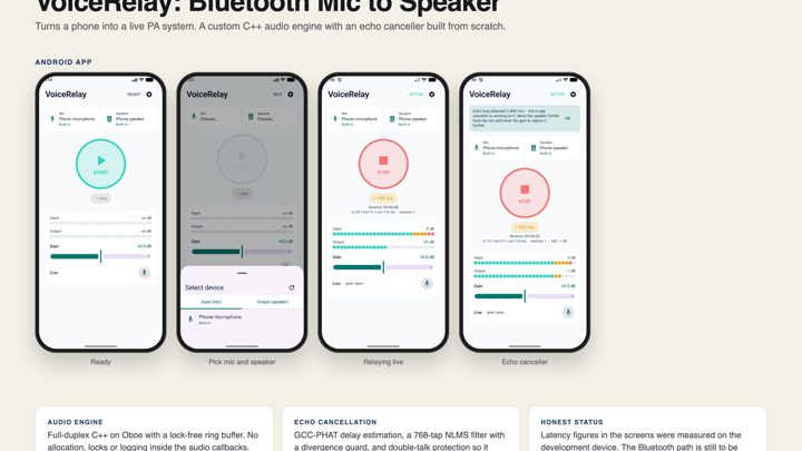 VoiceRelay: Live Bluetooth Audio Relay